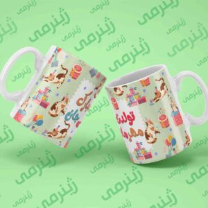 طرح تولد مهرماه MEHR-WHITE-030 ماگ سرامیکی