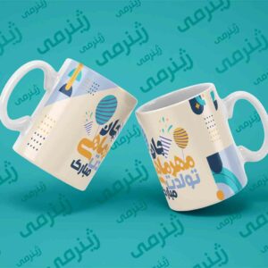 طرح تولد مهرماه MEHR-WHITE-033 ماگ سرامیکی